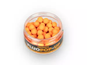 MIKBAITS Mini Plovoucí fluo boilie 100ml - Půlnoční pomeranč 10mm 