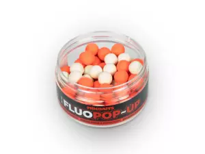 MIKBAITS Mini Plovoucí fluo boilie 100ml - Brusinka Česnek 10mm 