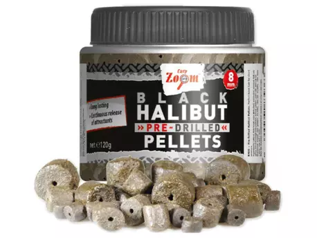 Carp Zoom Black Halibut Pellets - s otvorem - 120 g/15 mm