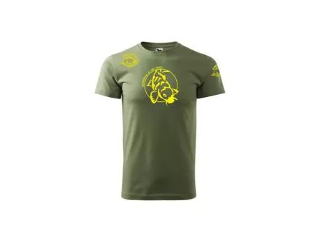 CARP SERVIS VÁCLAVÍK Tričko khaki CSV/žlutá/vel.XXXL