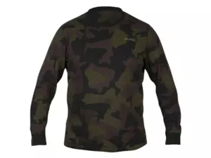 Avid Carp Triko s Dlouhým Rukávem Distortion Camo Lite T-Shirt Long Sleeve AKCE