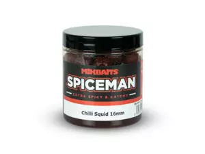 MIKBAITS Spiceman boilie v dipu 250ml - Chilli Squid 16mm