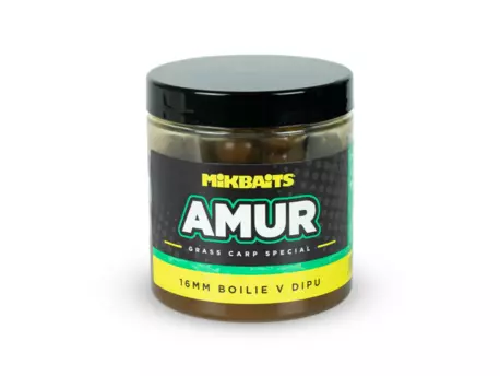 MIKBAITS Amur range - Amur 16mm boilie v dipu 250ml