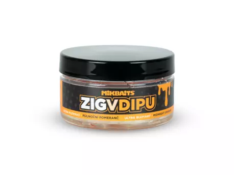 MIKBAITS Zig ultra plovoucí v dipu - Půlnoční pomeranč 15mm