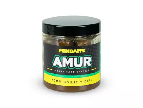 MIKBAITS Amur range - Amur 20mm boilie v dipu 250ml