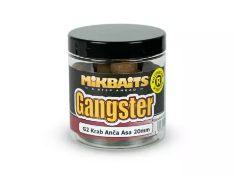 MIKBAITS Gangster boilie rozpustné 250ml - G2 Krab Ančovička Asa 20mm