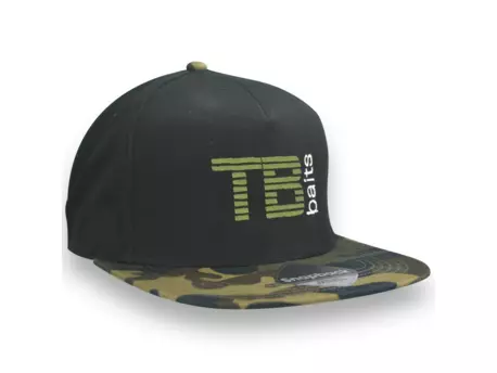 TB Baits Kšiltovka Black Camo Snapback