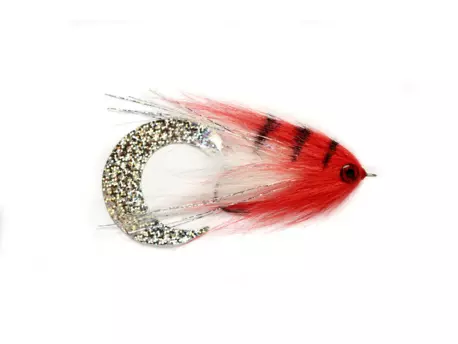 Fulling Mill Streamer  Wiggle Tail White & Red