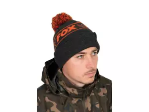 FOX Čepice COLLECTION BOBBLE - BLACK & ORANGE