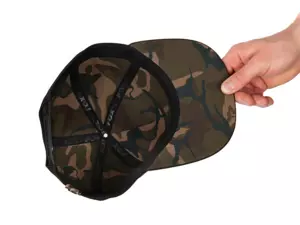 FOX kšiltovka BLACK/CAMO FLAT PEAK SNAPBACK CAP