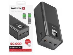 SWISSTEN for LAPTOPS POWER BANK 50000 mAh POWER DELIVERY černá