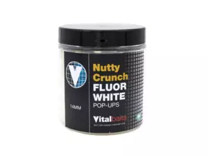 Vitalbaits Pop-Up Nutty Crunch Fluor White 80g 18mm