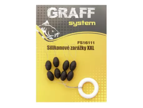 Graff Silikonové zarážky XXL Černé 10ks