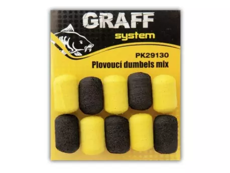 Graff Plovoucí dumbels 7x13mm Černá/Žlutá 5ks