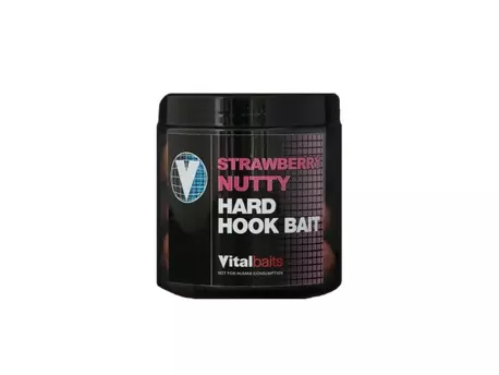 Vitalbaits Boilies Hard Hook Baits Strawberry Nutty 100g 14mm