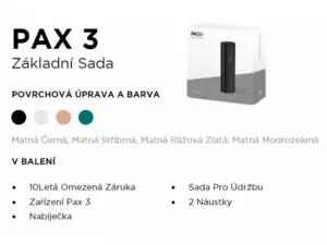 PAX 3 Vaporizer modrý matte teal - základní sada