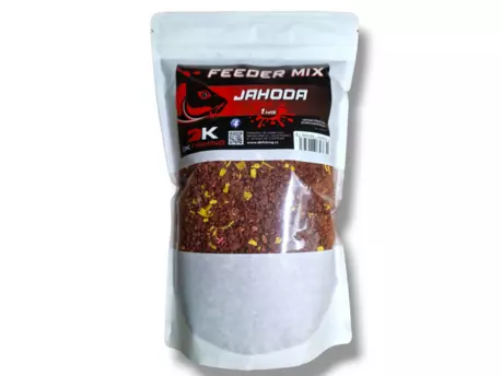 DK-fishing DK FISHING Feeder mix vlhčený jahoda 1kg