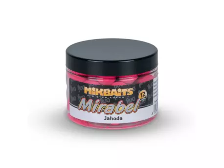 MIKBAITS Mirabel Fluo boilie 150ml - Jahoda 12mm