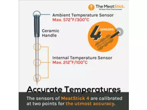 The Meatstick Bezdrátový teploměr 4X PM871EX/200m Bluetooth