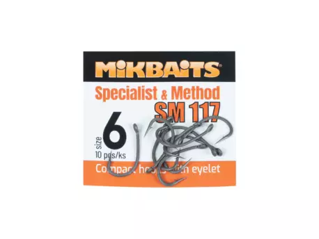 MIKBAITS SPECIALIST & METHOD háčky - SM 117 hook č.6 10ks