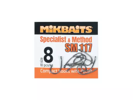 MIKBAITS SPECIALIST & METHOD háčky - SM 117 hook č.8 10ks