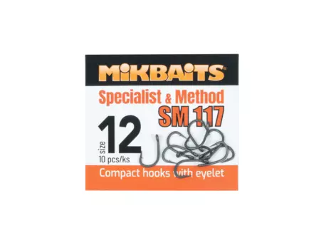 MIKBAITS SPECIALIST & METHOD háčky - SM 117 hook č.12 10ks