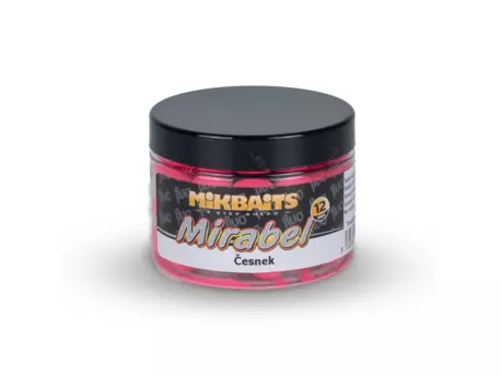 MIKBAITS Mirabel Fluo boilie 150ml - Česnek 12mm