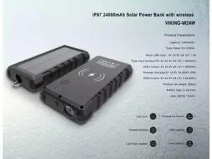 Viking Solární powerbanka W24W 24000mAh