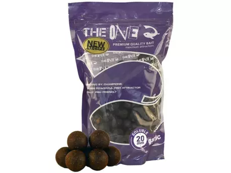 THE ONE Rozpustné boilies Purple Soluble Česnek 1 kg VÝPRODEJ