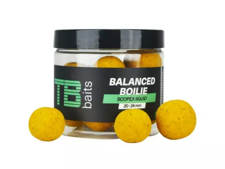 TB Baits Vyvážené Boilie Balanced + Atraktor Scopex Squid 100 g 20-24 mm