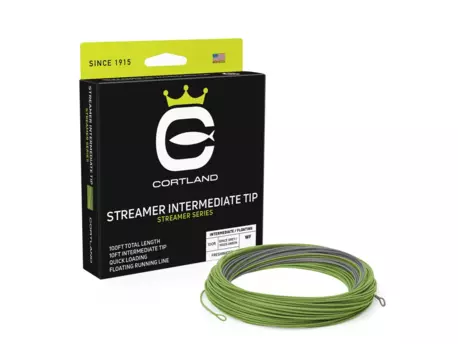 Cortland muškařská šnůra Streamer Intermediate Tip Space Grey/Moss Green