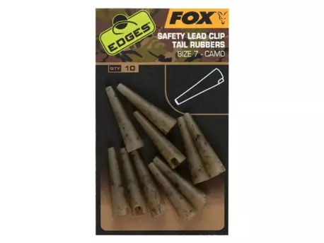 Fox Převleky Edges Camo Safety Lead Clip Tail Rubbers vel. 7, 10ks