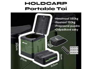 HOLDCARP Přenosná Toaleta Portable Toi + toaletní příslušenství Toi Garbage kit