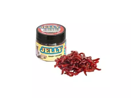 Benzar Mix Gumová nástraha Jelly Baits Baby worm Červená