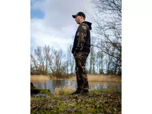 FOX LW BLACK/CAMO SPLIT ZIP HOODY