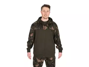 Fox mikina FOX LW KHAKI/CAMO SPLIT ZIP HOODY AKCE