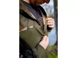 Fox mikina FOX LW KHAKI/CAMO SPLIT ZIP HOODY AKCE