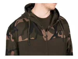 Fox mikina FOX LW KHAKI/CAMO SPLIT ZIP HOODY AKCE