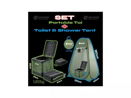 HOLDCARP SET - Portable Toi + Toilet & Shower Tent