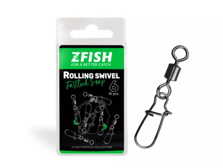 ZFISH Obratlík s Karabinou Rolling Swivel & Fastlock Snap