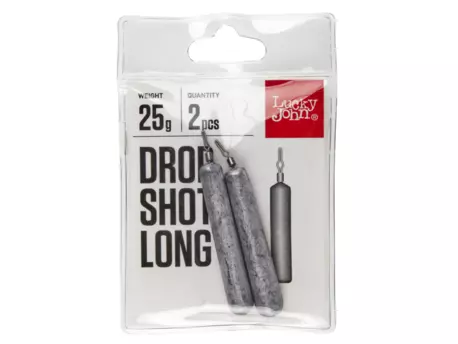 Lucky John olověná zátěž Drop Shot Long 25g 2ks
