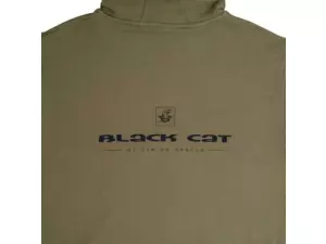 Black Cat Mikina Cat Hoodie Khaki AKCE