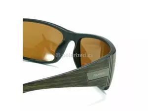 POLARIZED polarizační brýle ACTIVE SPORT 2MF11 zelené dřevo rám, hnědé sklo