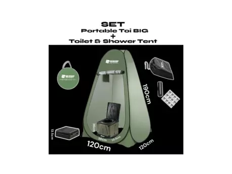 HOLDCARP SET - Portable Toi  BIG + Toilet & Shower Tent