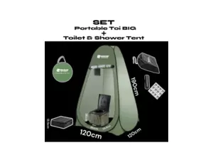 HOLDCARP SADA - Přenosná toaleta - Portable Toi  BIG + Toilet & Shower Tent AKCE