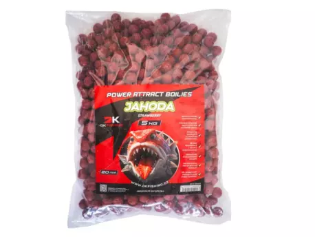 DK FISHING boilies Power Attract jahoda 5kg 20mm