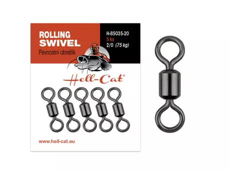 Hell-Cat Pevnostní obratlík Power Rolling Swivel 5ks