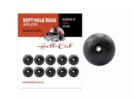 Hell-Cat Gumové kuličky Soft Hole Bead (with step) 10ks