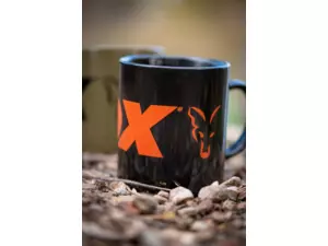 Fox Hrnek Collection Ceramic Mug Black Orange 350 ml AKCE