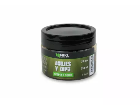 Nikl Boilies v dipu Scopex & Squid 250g